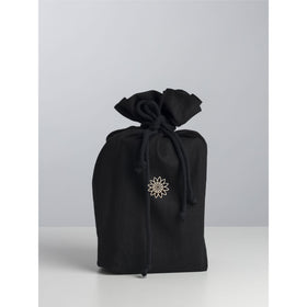 Papierurne mit Leinenbeutel Black mit Schmuck