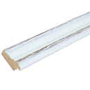 Klassischer Bilderrahmen weiß mit braunfarbigem Akzent-3