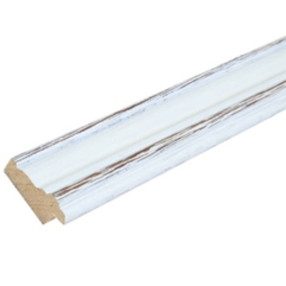 Klassischer Bilderrahmen weiß mit braunfarbigem Akzent