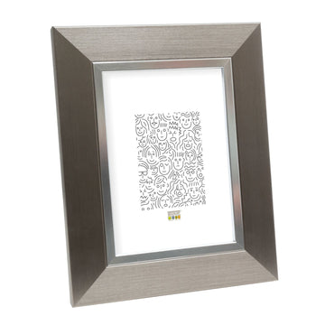Bilderrahmen mit breitem Rand Silber
