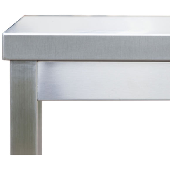 Edelstahl Arbeitstisch Professional mit Grundboden und Aufkantung