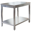 Edelstahl Arbeitstisch Professional mit Grundboden-1