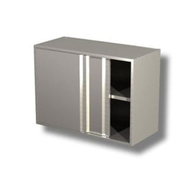 Edelstahl Hängeschrank mit Schiebetüren Standard - 0