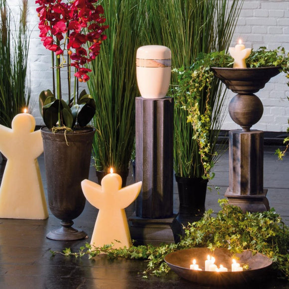 Bodenvase - dunkles Metall