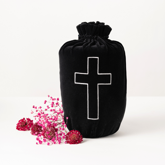 Last Velvet Textile Urne Samt Kreuz