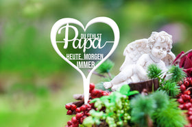 Grabstecker "Du fehlst Papa heute, morgen, immer"