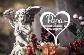 Grabstecker "Papa in ewiger Liebe bleibst du unvergessen"
