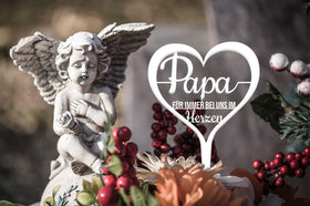 Grabstecker "Papa für immer bei uns im Herzen" - 0