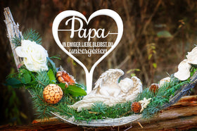 Grabstecker "Papa in ewiger Liebe bleibst du unvergessen" - 0