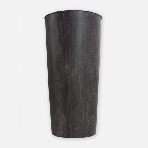 Hohe Bodenvase - dunkles Metall