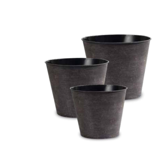 Übertöpfe - dunkles Metall