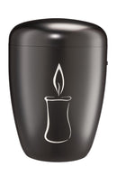 Spalt Urne Schwarz Lackiert Naturstoff-4