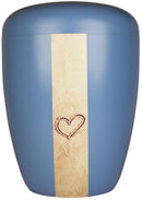 Spalt Urne Blau Lackiert Naturstoff-3