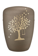 Spalt Urne Brass Lackiert Naturstoff-3