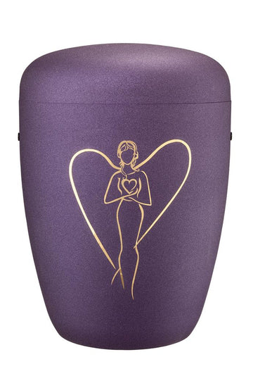 Spalt Urne Violett Lackiert Naturstoff
