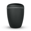 Spalt Urne Satin Black Lackiert Naturstoff-1