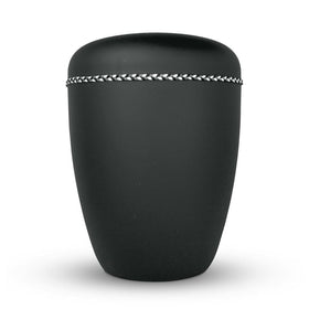 Spalt Urne Satin Black Lackiert Naturstoff