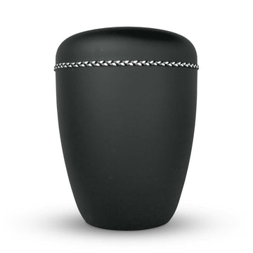 Spalt Urne Satin Black Lackiert Naturstoff