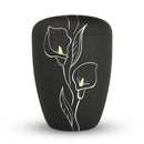 Spalt Urne Satin Black Lackiert Naturstoff-4