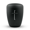 Spalt Urne Satin Black Lackiert Naturstoff-2