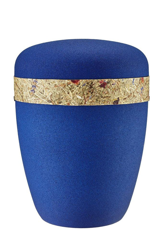 Spalt Urne Blau Velvet Lackiert Naturstoff