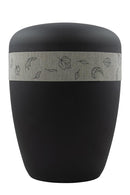 Spalt Urne Schwarz Matt Lackiert Naturstoff-12