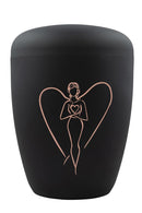 Spalt Urne Schwarz Matt Lackiert Naturstoff-9