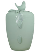 Spalt Urne Blätter und Vogel 3D-4