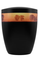 Spalt Urne Schwarz Lackiert Naturstoff-2