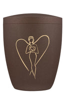Spalt Urne Bronze Lackiert Naturstoff-2