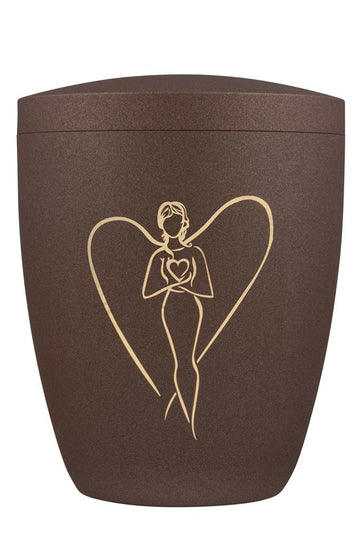 Spalt Urne Bronze Lackiert Naturstoff - 0