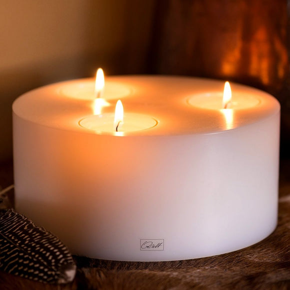 Qult Triple Teelichthalter in Kerzenform Ø 20 cm x 9 cm