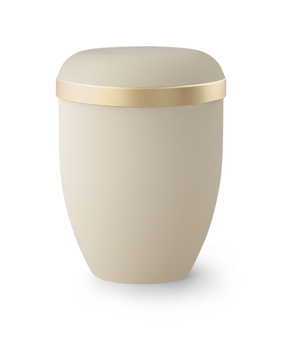 Völsing Naturstoff Urne Goldrand