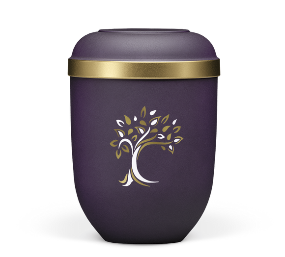 Heiso Classic Goldrand Baum ArtDecor Bio Urne