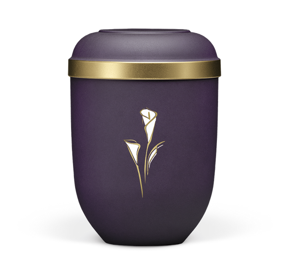 Heiso Classic Goldrand Calla Bio Urne