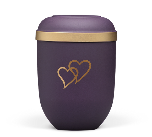 Heiso Classic Goldrand Herzen Bio Urne