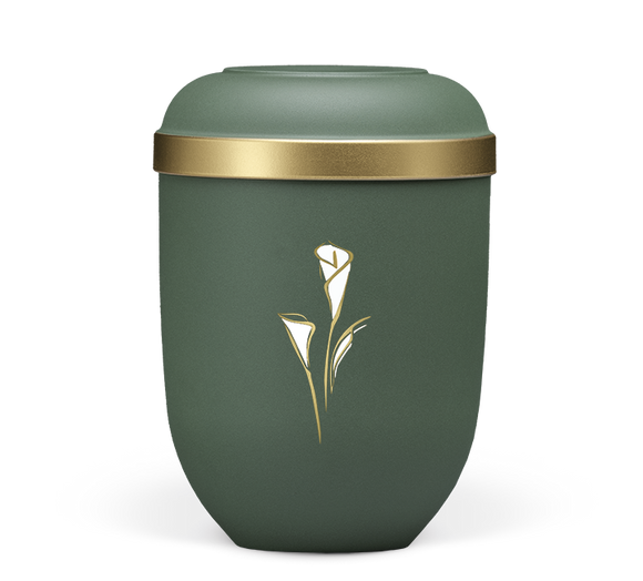Heiso Classic Goldrand Calla Bio Urne