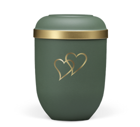 Heiso Classic Goldrand Herzen Bio Urne