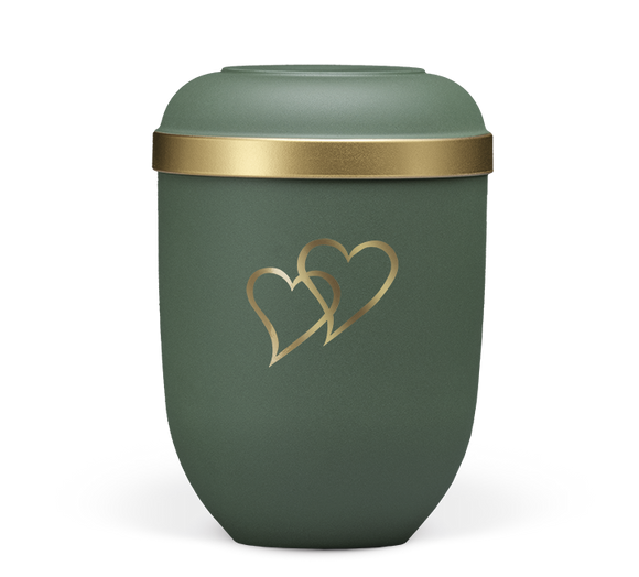 Heiso Classic Goldrand Herzen Bio Urne