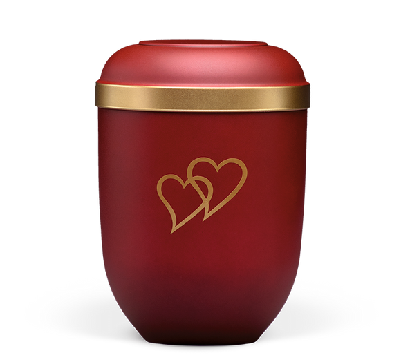Heiso Classic Goldrand Herzen Bio Urne