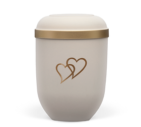 Heiso Classic Goldrand Herzen Bio Urne - 0