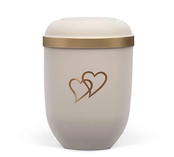 Heiso Classic Goldrand Herzen Bio Urne