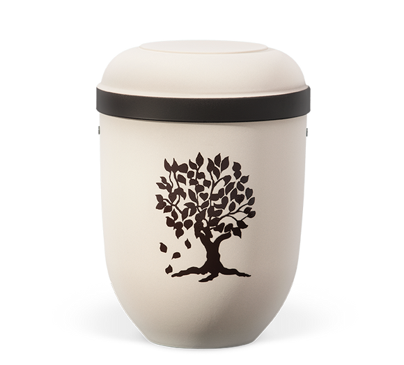Heiso Classic Beige Braun abgesetzt Bio Urne