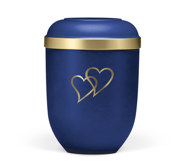 Heiso Classic Goldrand Herzen Bio Urne