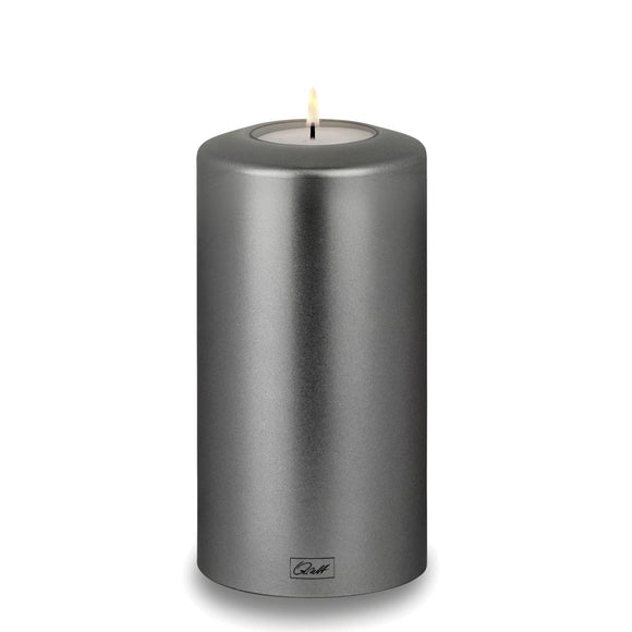 Qult Classic Teelichthalter in Kerzenform Metallic