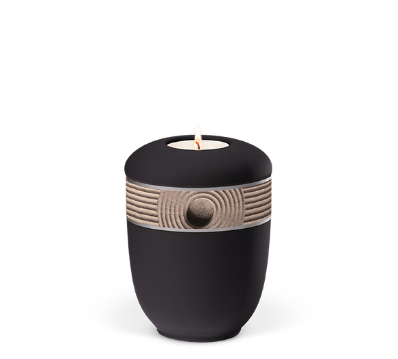 Heiso Gedenkurne Dekorband Motiv Keramik