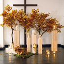 Komplettdekoration Paulownia-Holz (goldener Herbst)-1