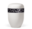 Heiso Elegance Dekorband Silber/Grau Kariert Bio Urne-2