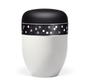 Heiso Elegance Dekorband Silber/Grau Kariert Bio Urne-1