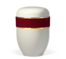 Heiso Elegance Cremeweiß Samtband Bio Urne-1